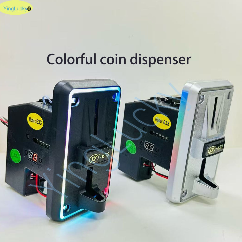 Arcade Card Vending Machine - الملونة LED متعددة عملة متقبل عملة