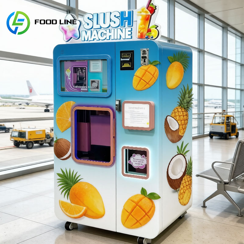 Slushie Machine Vending - آلة سلاش تجارية لبيع المشروبات المجمدة،