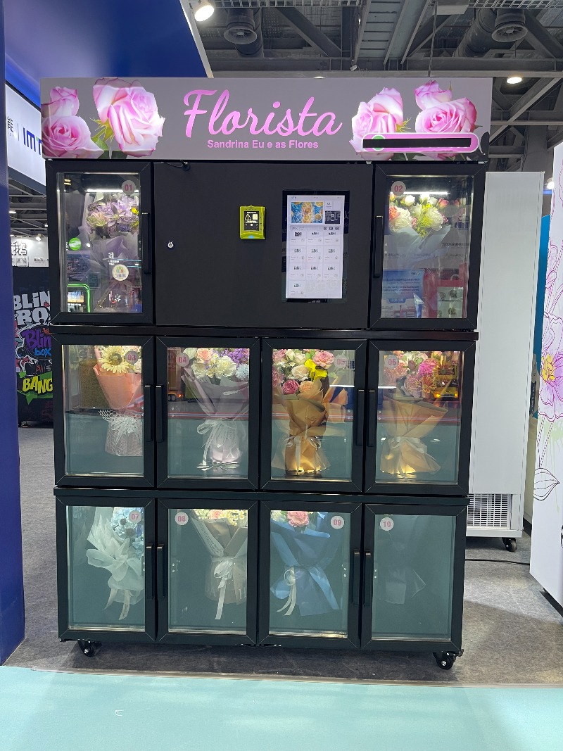 Bill Acceptor Vending - ماكينة بيع الزهور ذات الخزائن، تقبل