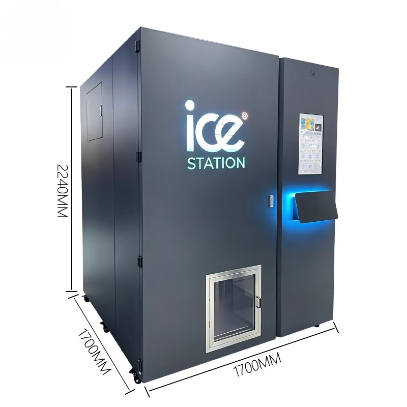 آلة بيع الثلج المعبأ بسعة عالي - مراجعة Bill Acceptor Vending وسعره