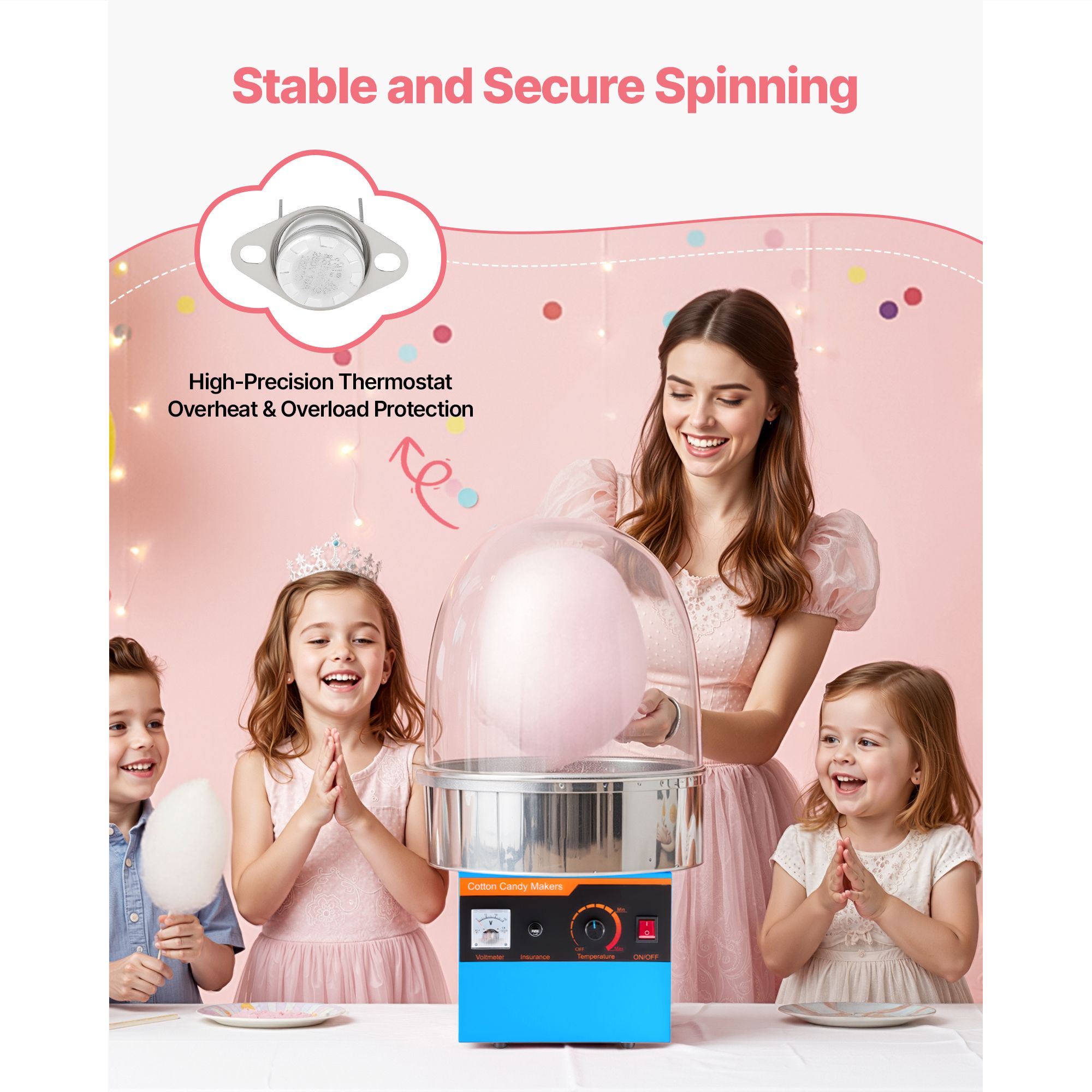 آلة صنع حلوى القطن الكهربائية، - مراجعة Candy Floss Machine وسعره